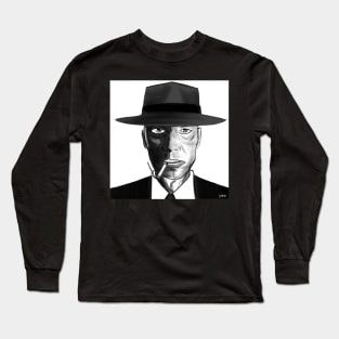 oppenheimer portrait in ecopop cartoon art doodle Long Sleeve T-Shirt